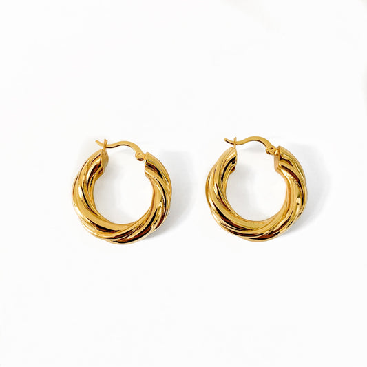 Milan Twisted Hoop Earrings